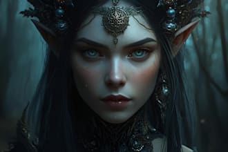 paint a realistic conceptual or fantasy digital portrait