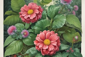 draw realistic botanical illustration