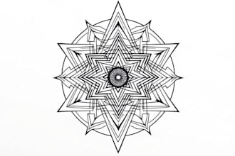 create sleeve tattoo design in geometric style