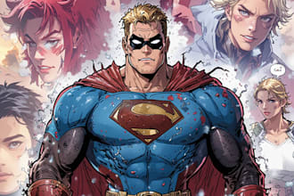 draw you a dc or marvel style comic book superhero character