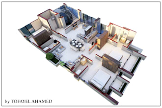 3d floor plan rendering in sketchup and lumion