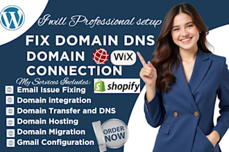 connect domain or subdomain, fix email issues, dns or transfer dns godaddy, wix