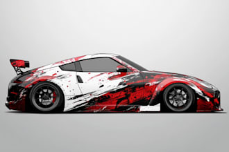 wrap design racing car wrap, car wrap design