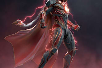 draw your superhero character illustration