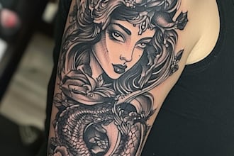 create best vintage tattoo style design