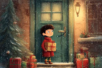 illustrate children book illustration, christian story book and christmas book