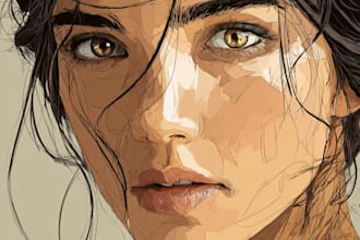 draw your photo into vactor cartoon portraits,