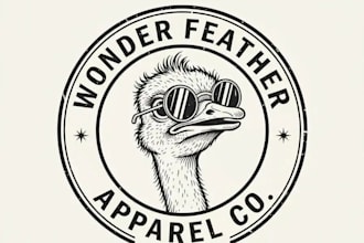 design a unique and professional ostrich logo for your brand