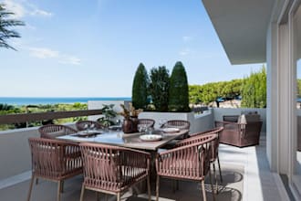 redesign apartment interior, furniture decor, terrace, exterior rendering,lumion