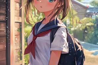 draw anime character an illustration and anime character