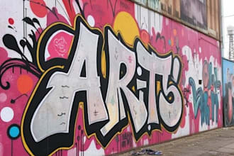 do illustration expressionism art, graffiti, wall art