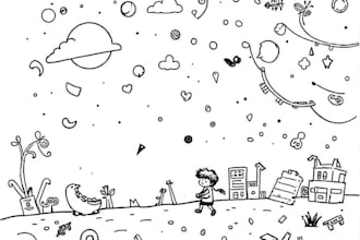 draw doodle art illustration designs on any topic