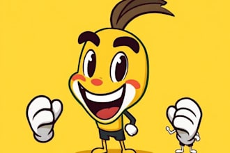 create illustration vector graphic cartoon character