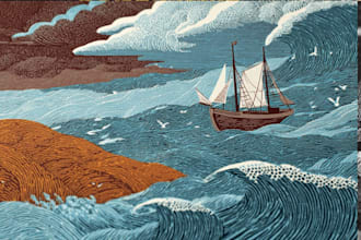 create awesome linocut illustration art