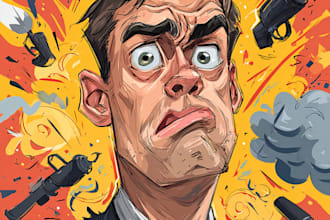 do a political cartoon or caricature design