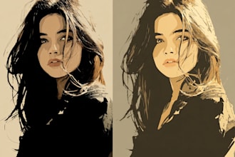 do vector tracing or redraw any image