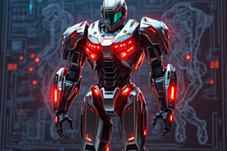 draw or design mechs robots concepts