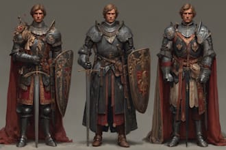 do a fantasy character art and fantasy unique style