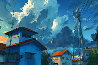 do anime background art