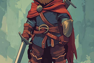 create 2d game character for game art