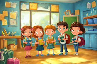 children book illustration and children book illustration