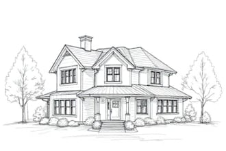 draw a detailed sketch of a house or building