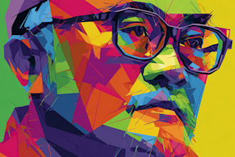 do a professional pop art portrait