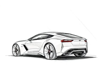 sketch and design concept car for your project