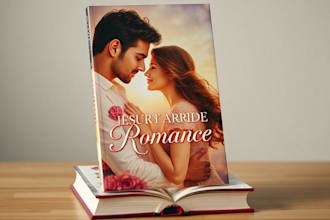 design an original romance book cover illustration art