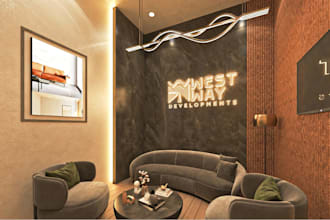 preview store front,exterior led geometric facade,sales office interior design