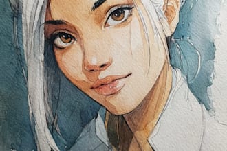 paint a watercolor portrait for you