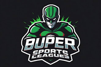 design super hero sports leagues logo