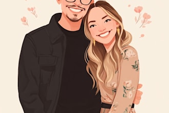 design couple portrait wedding portrait