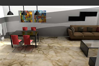 design 3d villa apartment, exterior render, condominium, palazzo, facade model