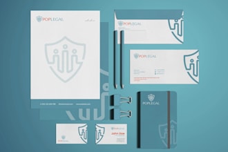 design a premium real estate business card, letterhead and full stationery