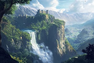 fantasy landscape art concept lost