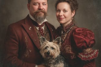draw your christmas pet portrait
