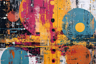 create modern abstract digital art paintings