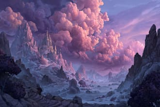 make concept fantasy landscape illustration