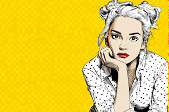 draw comic pop art portrait