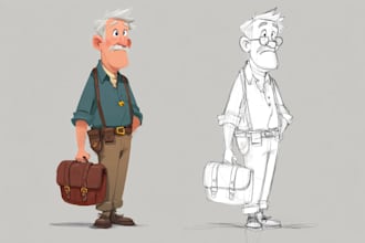 draw character design in sketch