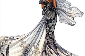draw a fashion or editorial illustration, sketch, commercial