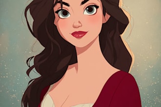 create cartoon disney portrait