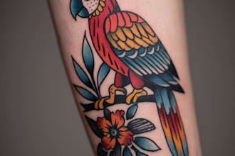create old school or traditional tattoo design