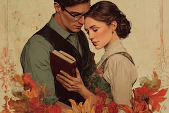 do illustrated romance book cover design