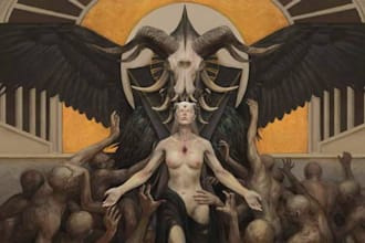 create a  dark art, horror, creepy illustration