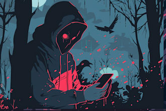 create dark art illustration