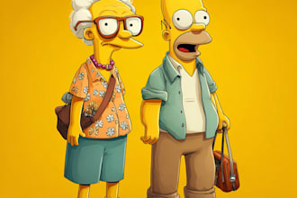 draw you as a yellow cartoon simpsons style