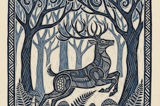 create awesome linocut illustration art