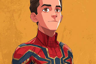 create superhero cartoon character